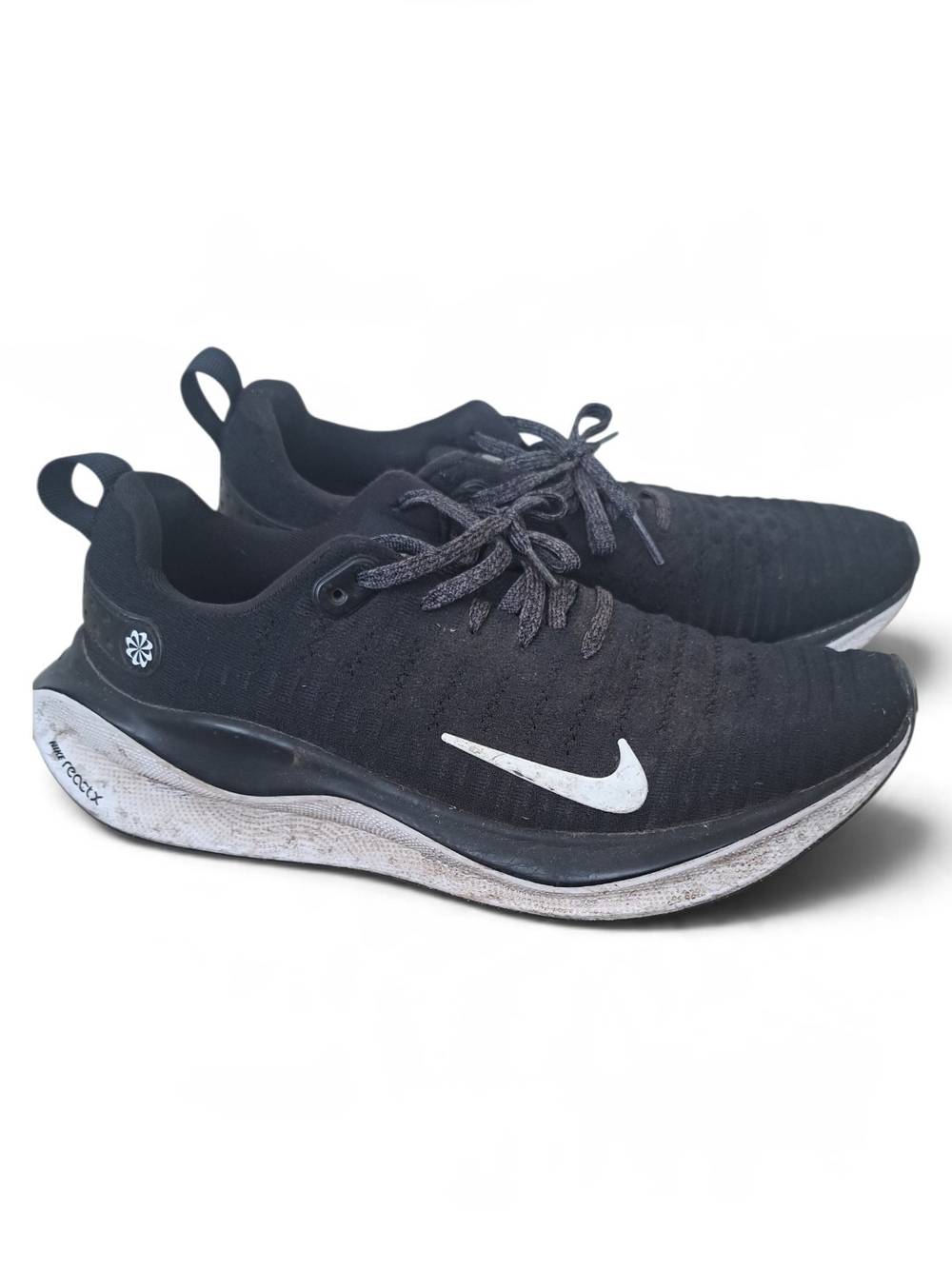 Nike Black Athletic Running Shoes with White Swoosh